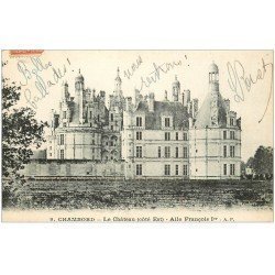 carte postale ancienne 41 CHAMBORD. Le Château. Aile François I°