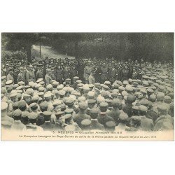 carte postale ancienne 08 MEZIERES. Le Kronprinz et Boys-Scouts Square Bayard en 1918