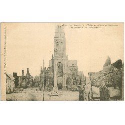 carte postale ancienne 08 MEZIERES. L'Eglise après bombardement de 1870-71. Carte Pionnière vers 1900 vierge