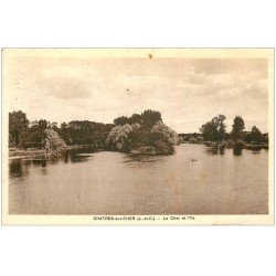 carte postale ancienne 41 CHATRES-SUR-CHER. Le Cher et l'Ile 1936