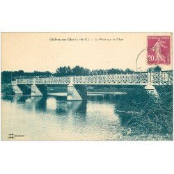 carte postale ancienne 41 CHATRES-SUR-CHER. Le Pont 1936