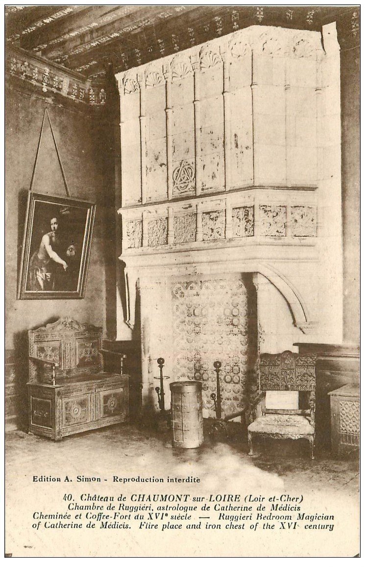 carte postale ancienne 41 CHAUMONT-SUR-LOIRE. Château Chambre Ruggiéri