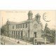 carte postale ancienne 08 MEZIERES. L'Eglise du Sacré-Coeur 1908. Enfants et Publicité Picon