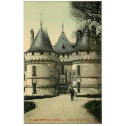 carte postale ancienne 41 CHAUMONT-SUR-LOIRE. Château Entrée. Carte émaillée