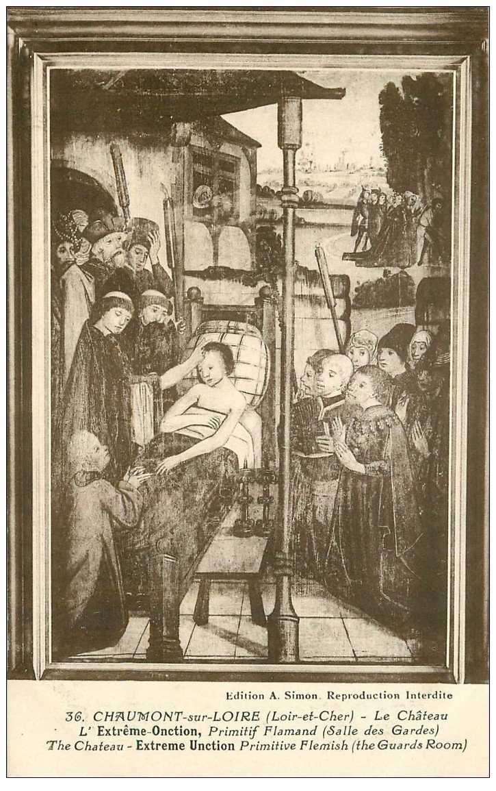 carte postale ancienne 41 CHAUMONT-SUR-LOIRE. Château Extrème Onction