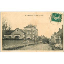 carte postale ancienne 41 CONTRES. Ecole des Filles 1910