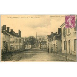 carte postale ancienne 41 COUR-CHEVERNY. Rue Gambetta