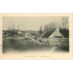 carte postale ancienne 41 COUR-CHEVERNY. Vue Panoramique vers 1900