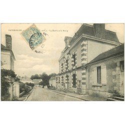 carte postale ancienne 41 FAVEROLLES. Mairie et Bourg 1906