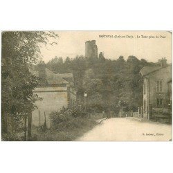 carte postale ancienne 41 FRETEVAL. Tour prise du Pont