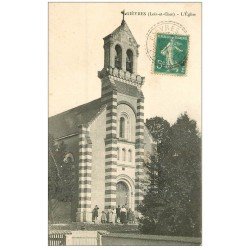 carte postale ancienne 41 GIEVRES. L'Eglise animée vers 1910