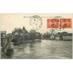 carte postale ancienne 41 LA FERTE-IMBAULT. Le Vieux Moulin et Maison du Sonneur 1921