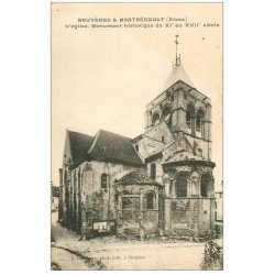 carte postale ancienne 02 BRUYERES et MONTBERAULT. L'Eglise