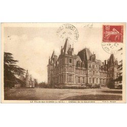 carte postale ancienne 41 LA VILLE-AUX-CLERCS. Château de la Gaudinière 1938