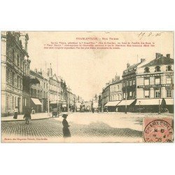 carte postale ancienne 08 MEZIERES. Rue Thiers 1906. A la Belle Jardinière