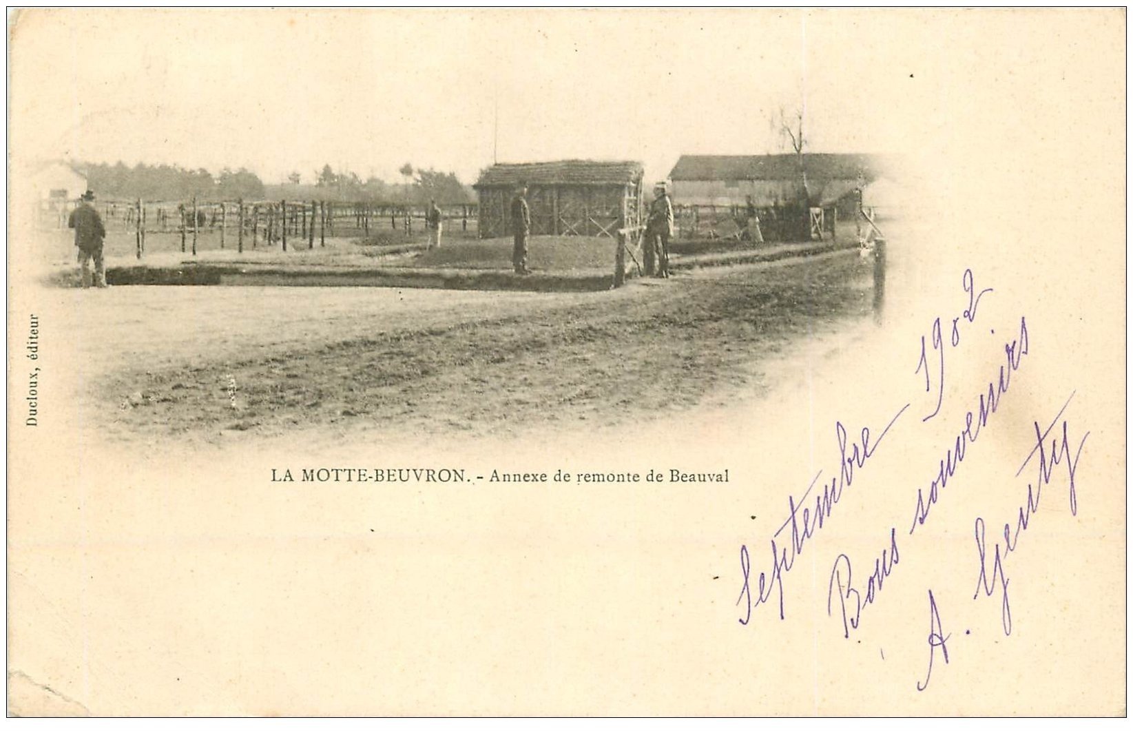 carte postale ancienne 41 LAMOTTE-BEUVRON. Annexe Remonte de Beauval 1902