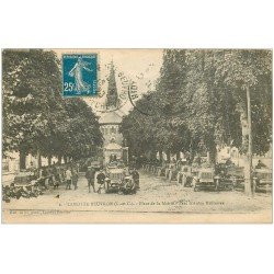 41 LAMOTTE-BEUVRON. Parc Autos Militaires Place de l'Eglise 1920