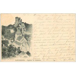 carte postale ancienne 41 LAVARDIN. Eglise et Château 1900