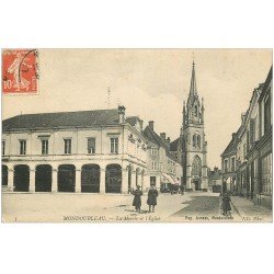 41 MONDOUBLEAU. Mairie et Eglise 1909