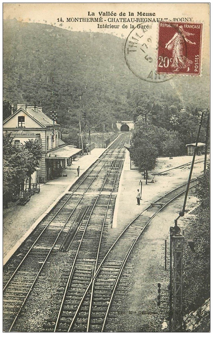 08 MONTHERME. Château-Regnault Bogny. La Gare 1923