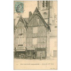 carte postale ancienne 41 MONTRICHARD. Cave à Vins et Pâtissier 1905