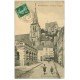 carte postale ancienne 41 MONTRICHARD. Halles et Eglise 1910. Epicerie Félix-Potin