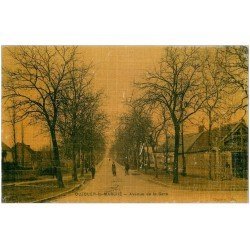 41 OUZOUER-LE-MARCHE. Avenue de la Gare. Carte toilée