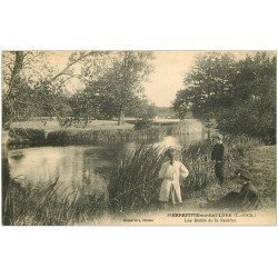 41 PIERREFITTE-SUR-SAULDRE. Enfants pêcheurs bords de la Sauldre 1923