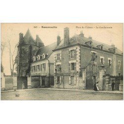 carte postale ancienne 41 ROMORANTIN. Gendarmerie Place du Château 1919. Tampon Hospice