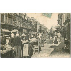 carte postale ancienne 41 ROMORANTIN. Le Marché Grande-Rue 1906