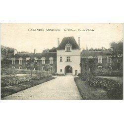 carte postale ancienne 41 SAINT-AIGNAN. Le Château. Porche 1932