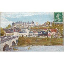 carte postale ancienne 41 SAINT-AIGNAN. Vue générale par Rochas 1908