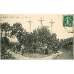 41 SAINT-GEORGES-SUR-CHER. Le Calvaire 1910 cyclistes