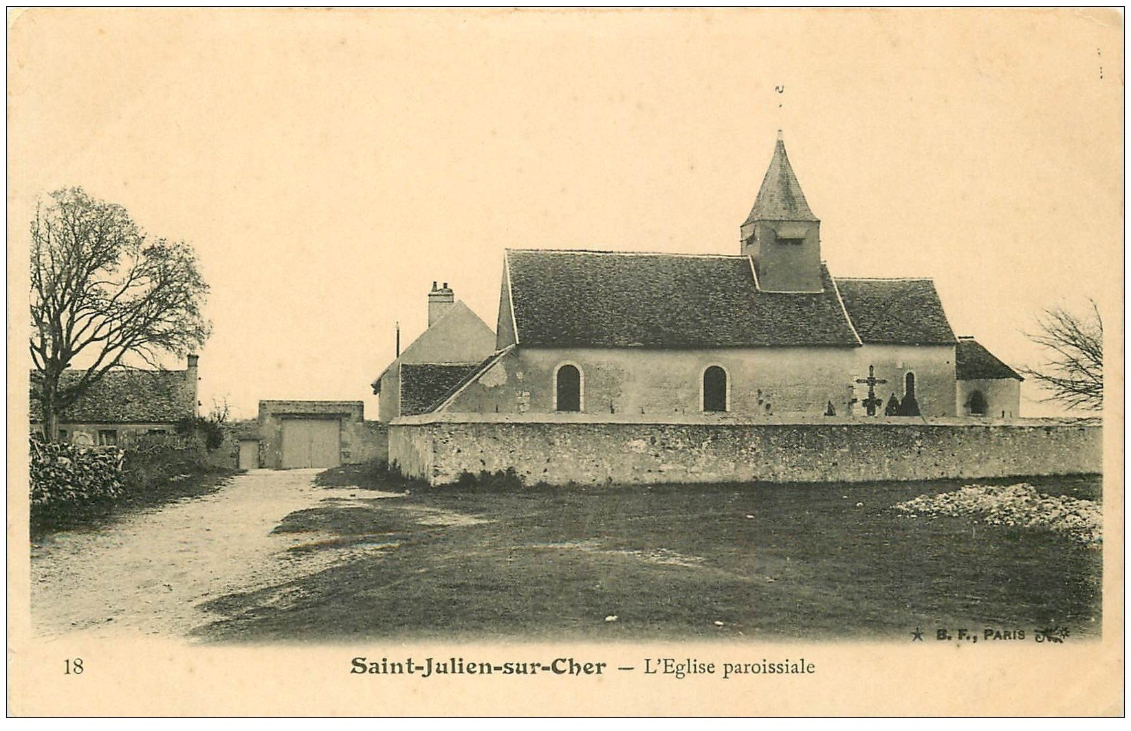 carte postale ancienne 41 SAINT-JULIEN-SUR-CHER. Eglise