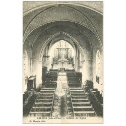 carte postale ancienne 41 SALBRIS. Intérieur Eglise 1918