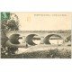 carte postale ancienne 41 SALBRIS. Pont sur la Sauldre 1913 Jeunes pêcheurs