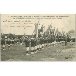 41 SALBRIS. Salut aux Drapeaux. Concours de Gymnastique 1914