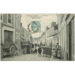 carte postale ancienne 41 SAVIGNY-SUR-BRAYE. Rue des Pépinières 1905