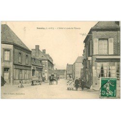 carte postale ancienne 41 SOUDAY. Hôtel et Route de Vibraye 1912