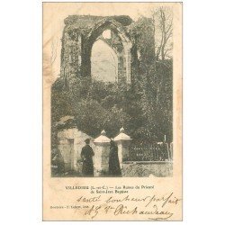 carte postale ancienne 41 VILLEDIEU. Ruines Prieuré 1904