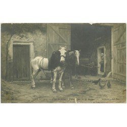 carte postale ancienne 41 VILLIERS. Cour de Ferme par Beaune