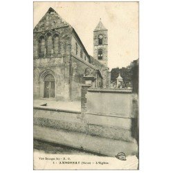 carte postale ancienne 51 AMBONNAY. L'Eglise n°1 1918