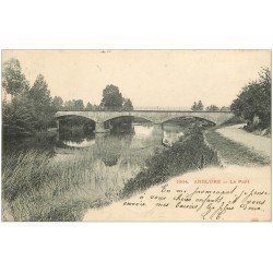 carte postale ancienne 51 ANGLURE. Pont 1904