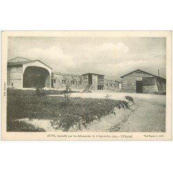 carte postale ancienne 51 AUVE. L'Hôpital incendié 1918