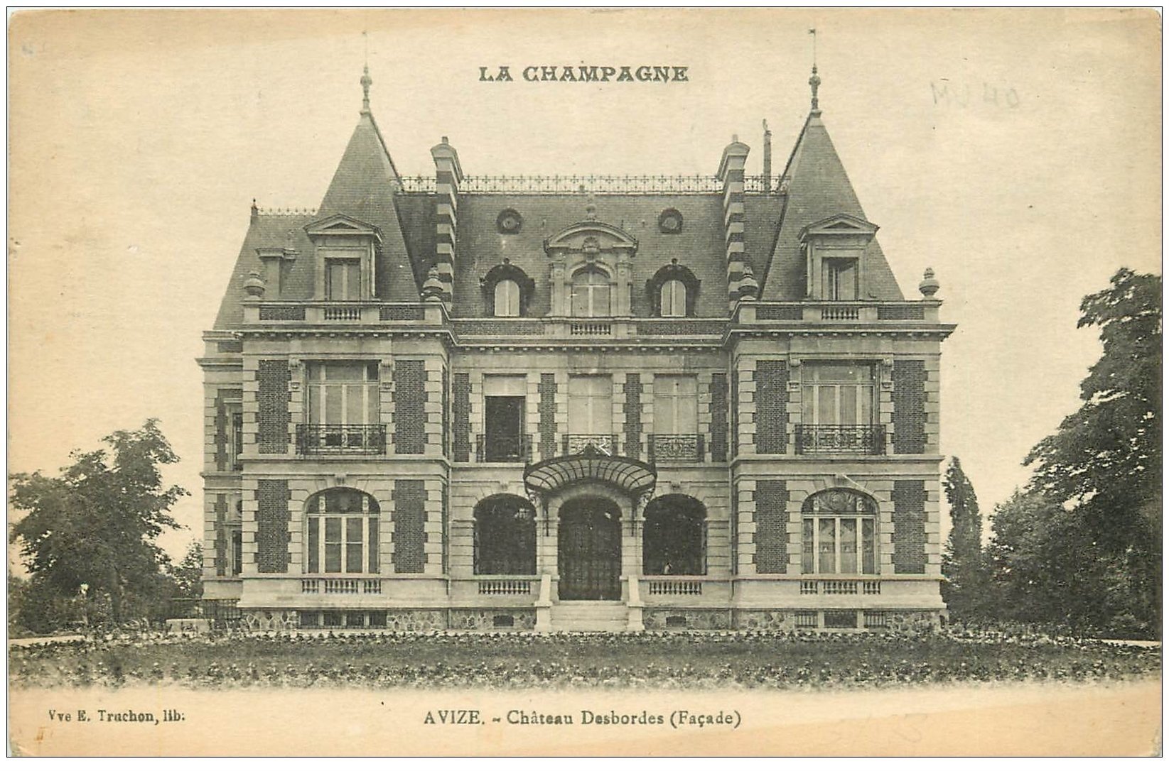 carte postale ancienne 51 AVIZE. Le Château Desbordes