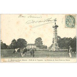 carte postale ancienne 51 BARBONNE-FAYEL. Colonne Rond Point de l'Etoile Forêt Traconne