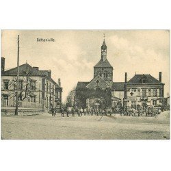 carte postale ancienne 51 BETHENIVILLE. Cortège Sanitaire 1916