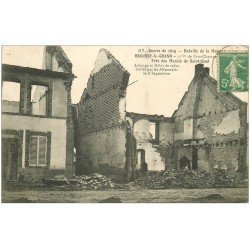 carte postale ancienne 51 BROUSSY-LE-GRAND. Auberge et Tabac brûlés 1915