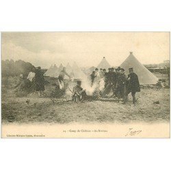 carte postale ancienne 51 CAMP DE CHALONS MOURMELON. Au Bivouac 1904