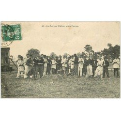 carte postale ancienne 51 CAMP DE CHALONS MOURMELON. Aux Pommes 1908 Militaires et corvées